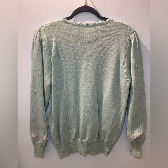 Vintage 1970s René Derhy Embroidered Cottagecore Cardigan – Pearl Buttons - Picture 4 of 5